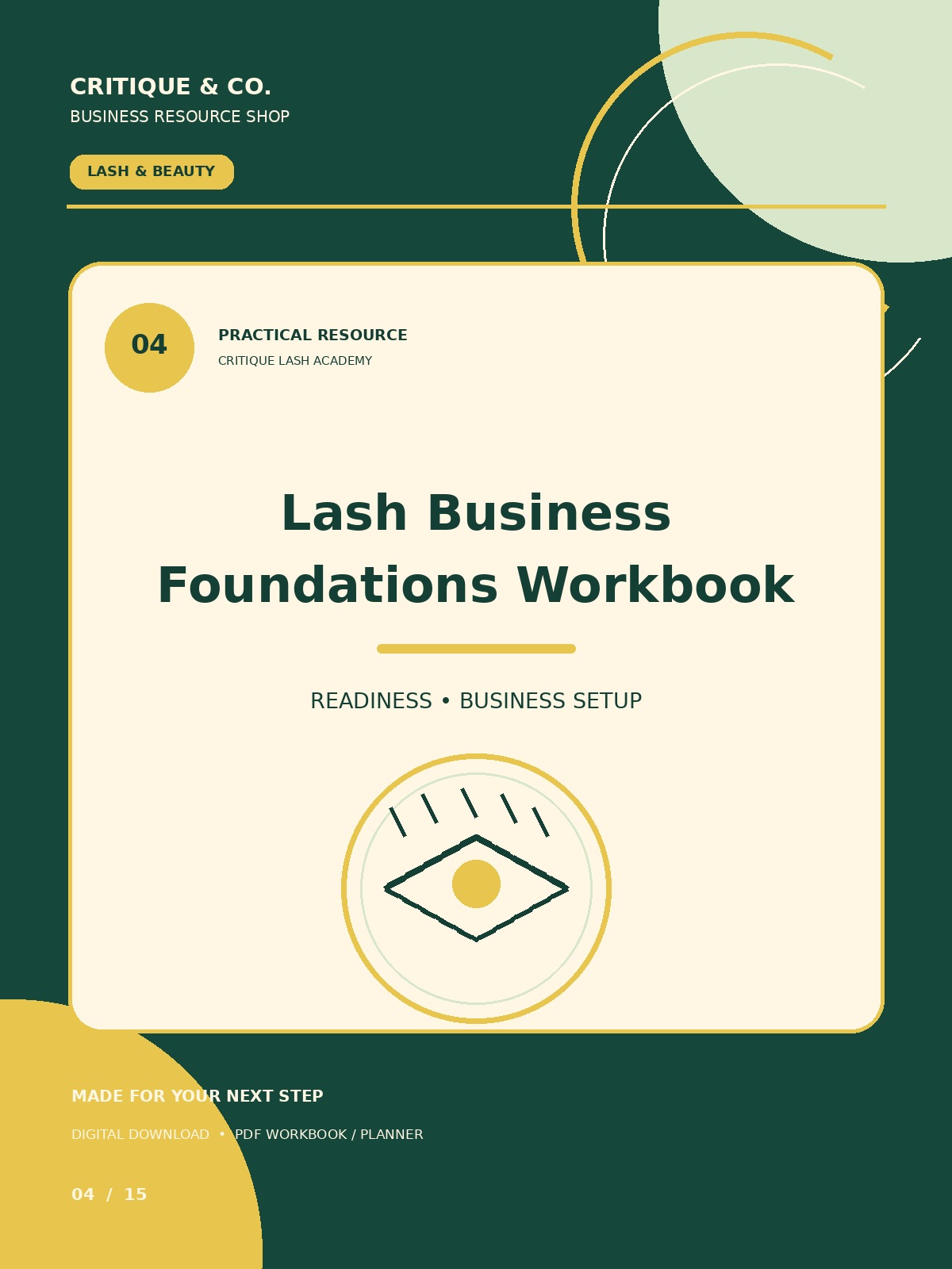 Lash Business Foundations Workbook cover