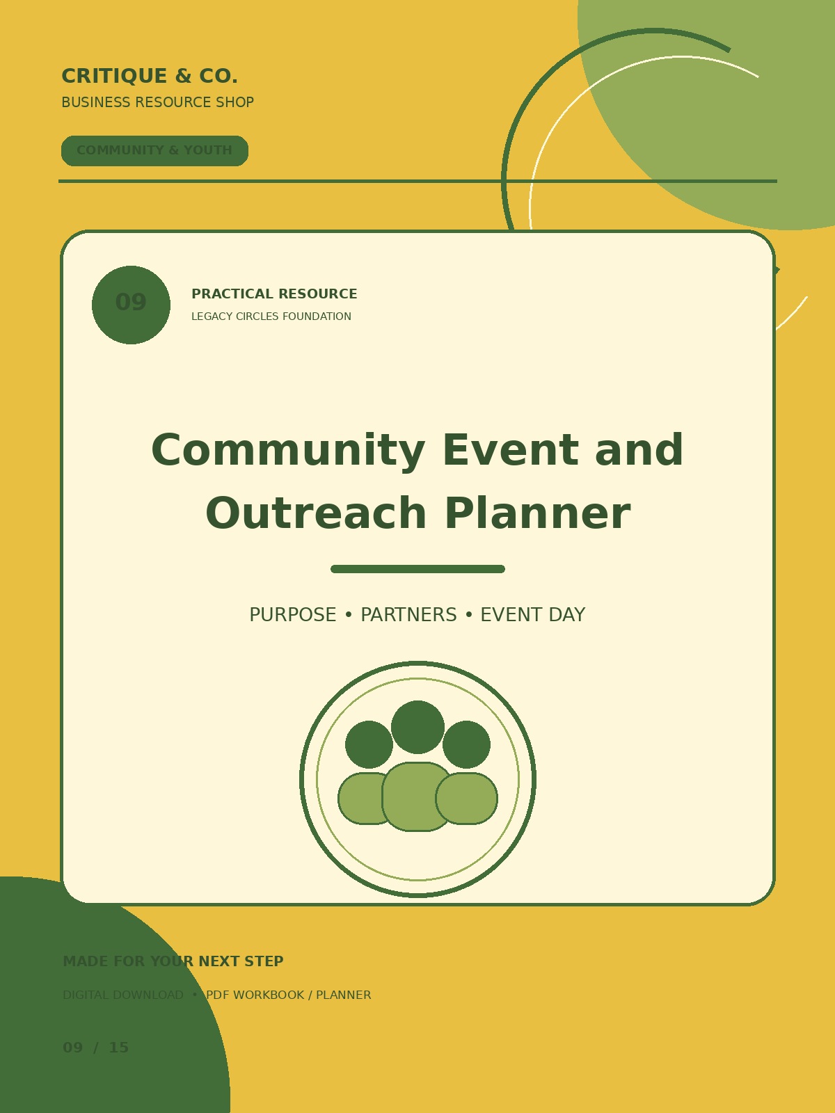 Community Event and Outreach Planner cover